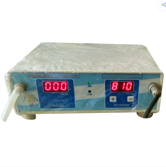 Digital Aspiration Pump - New White Electric Model | Portable Design, Built-in Light Source, Hospital Usage, Warranty Included